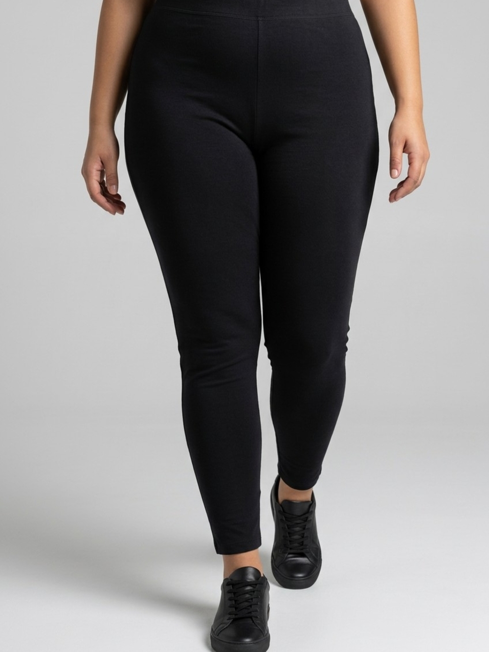 INC International Concepts Black High-Rise Ponte Leggings